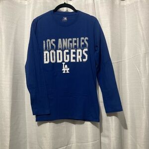MLB Los Angeles Dodgers Long Sleeve T-Shirt Royal Blue Men's Sz M Authen Fan GEA